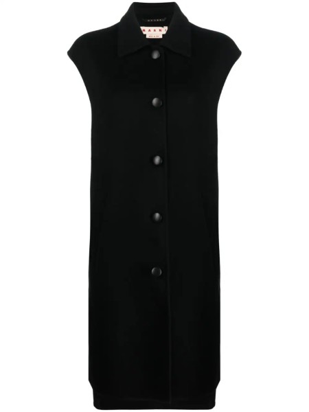 Shop Marni Sales Vest: Vest Marni, long model, front closure with buttons, classic collar, lateral pockets.

Composition: 84% virgin wool, 14% cashmere, 2% polyamide.