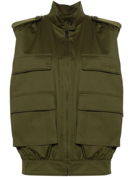 Shop MSGM  Jackets: Jackets MSGM, vest, big pockets on front, zip closure, turtle-neck.

Composition: 98% cotton, 2% elastan.