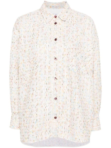 Shop MSGM  Shirts: Shirts MSGM, in multicolor tweed, pocket on front, long sleeves with cuffs, buttons closure on front.

Composition: 100% polyester.