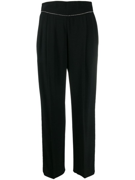 Shop MSGM Sales Pants: Pants MSGM, lenght at the ankle, black with strass, zip closure on front, lateral pockets.

Composition: 98% viscose, 2% elastan.