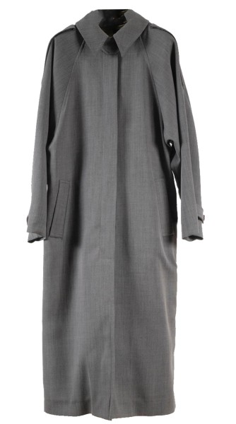Shop Tela Sales Coats: Coats Tela, long fit, long sleeves, wide sleeves, buttons closure on front, classic collar, belt on waist, removable quilted lining inside, in gray color.

Composition: 100% wool.
Lining: 100% polyester.