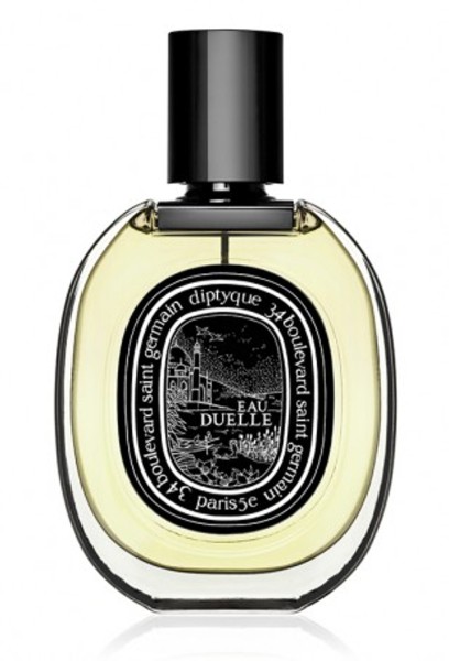 Shop Diptyque  Perfume: Eau Duelle Eau de parfum (edt 75).
Vanilla combined with juniper berries, black tea, cardamom and vetiver.