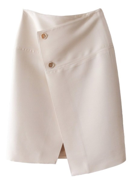 Shop Marni Sales Skirts: Skirts Marni, asymmetric model, high waist, button closure on front, without pockets, frontal split, middle length, in white color, white silk lining.

Composition: 65% wool, 35% viscose.
Lining: 100% silk.