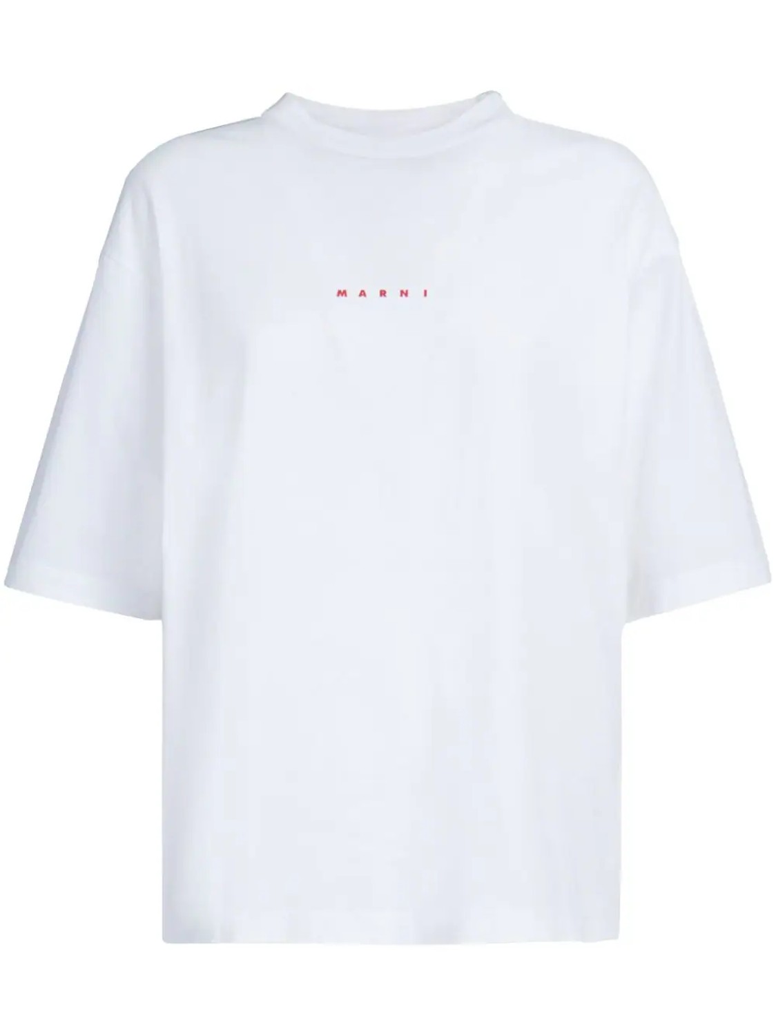 shop Marni  T-shirts: T-shirts Marni, oversize, maniche corte, girocollo, mini logo frontale.

Composizione: 100% cotone. number 2690