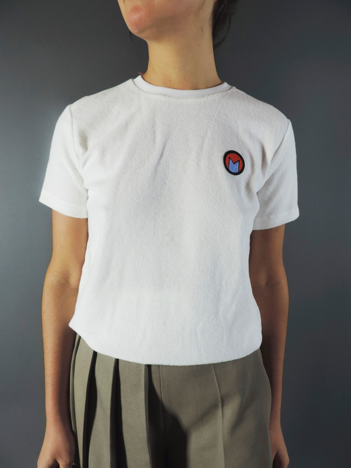 shop MSGM  T-shirts: MSGM t-shirt girocollo in spugna con mini logo. number 619