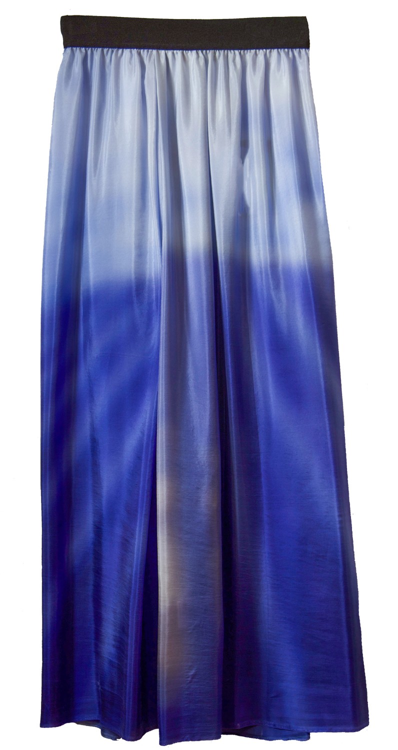 shop Maria Calderara  Gonne: Gonna lunga Maria Calderara, in seta, sfumata blu, elastico in vita nero, regolabile.

Composizione: 100% seta. number 1238