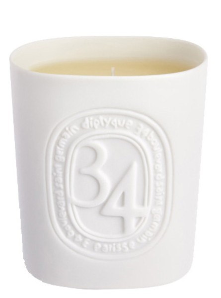 Shop Diptyque  Candle: Candle Diptyque, 34, 220 gr, ceramic glass, based of green note, musks, black currant's leaves and fig's leaves.