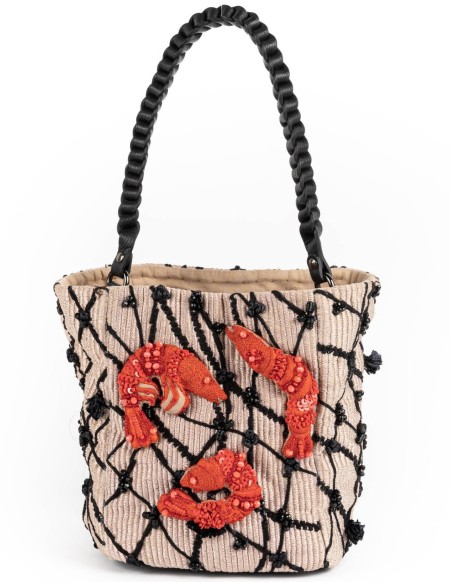 Shop Jamin Puech Sales Bags: Bags Jamin Puech, Shrimp model, bucket bag, every single shrimps is embroidered handmade and after it is applied on the bag, braided handle, leather shoulder strap.

Composition: 70% cotton, 30% leather.
Dimension: 16 x 13 x 13 cm.
