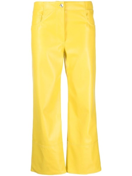 Shop MSGM  Pantaloni: Pantaloni MSGM, modello alla caviglia, vita regolare, chiusura con zip e bottone, due tasche davanti e due dietro, in finta pelle.

Composizione: 97% poliestere, 2% elastan.