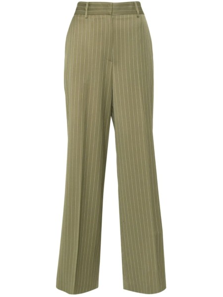 Shop MSGM  Pantaloni: Pantaloni MSGM, modello dritto, vita alta, tasche laterali e posteriori, in fresco di lana, gessato.

Composizione: 100% lana.
