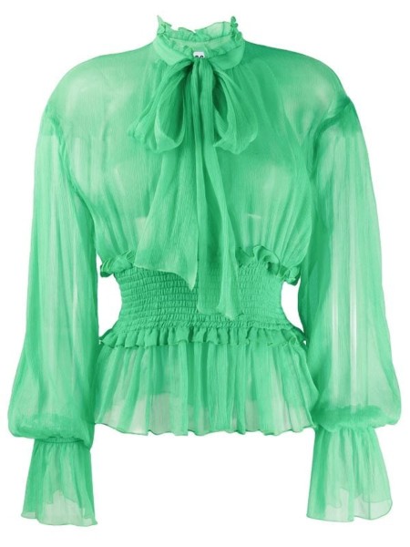 Shop MSGM Saldi Camicie: Camicie MSGM, trasparente, girocollo con fiocco, elastico in vita, manica lunga con polsino elasticizzato.

Composizione: 100% seta.