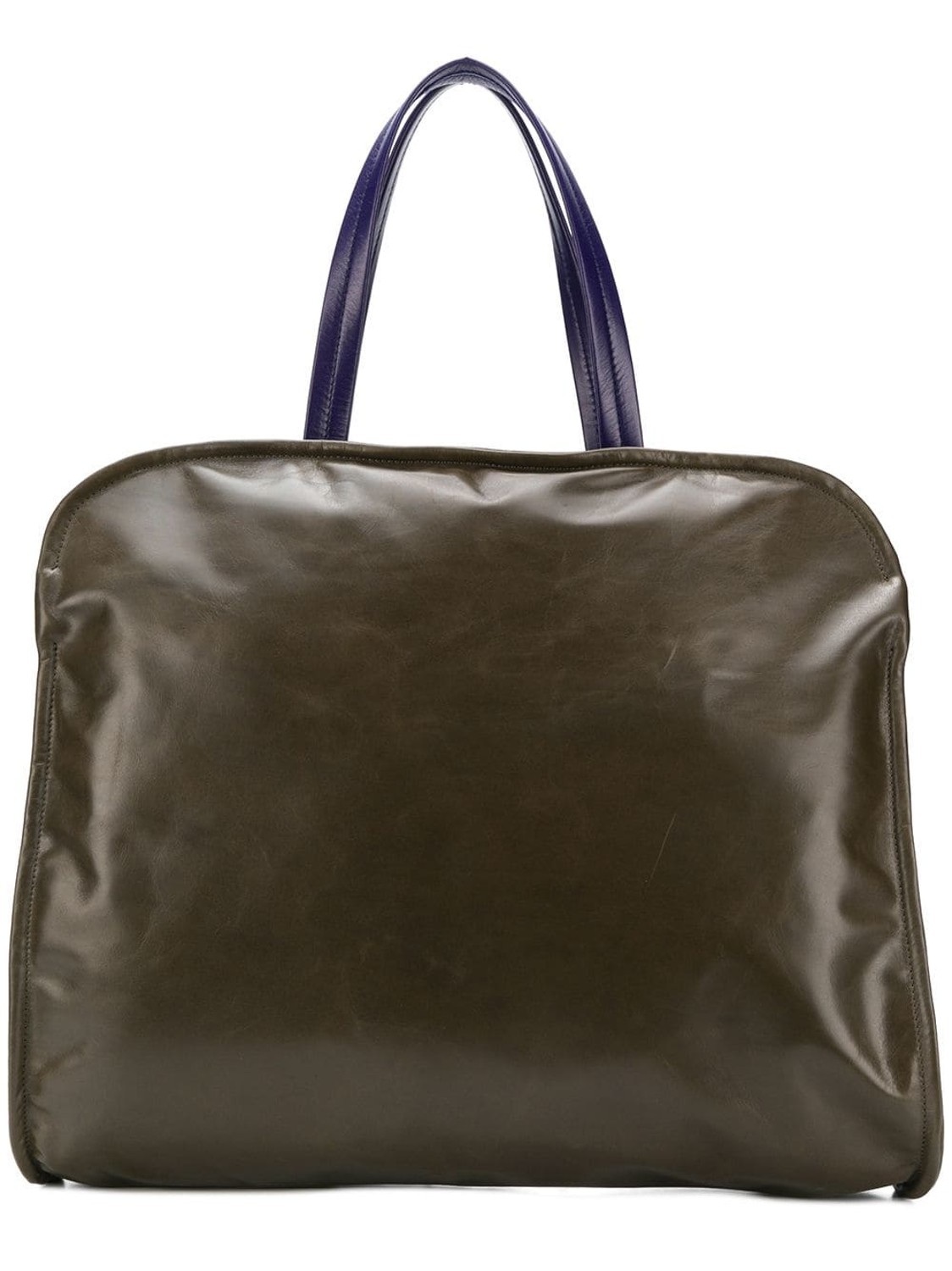 shop Marni  Borse: Borsa Marni, modello shopping bag, in pelle verde e viola, chiusura con zip, borsellino interno con zip.

Composizione: 100% pelle. number 1317