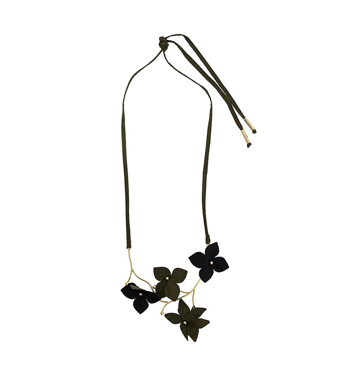 shop Marni Saldi Bijoux: Bijoux Marni, collana in metallo con fiori in stoffa neri e verdi militare, cordino regolabile.

Composizione: 80% ottone, 20% cotone. number 1646