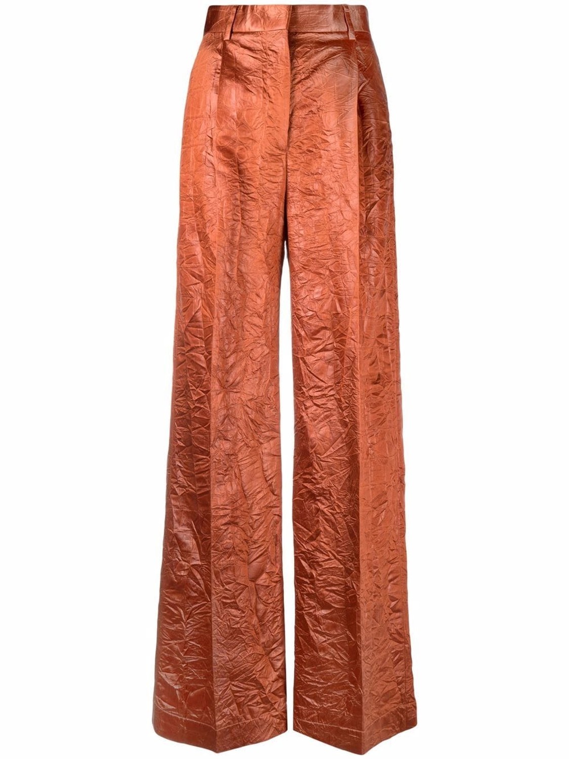shop MSGM  Pantaloni: Pantaloni MSGM, modello vita alta, gamba ampia, tessuto effetto crinckled, color ruggine, tasche laterali, chiusura frontale con zip e gancio.

Composizione: 100% acrilico. number 2218