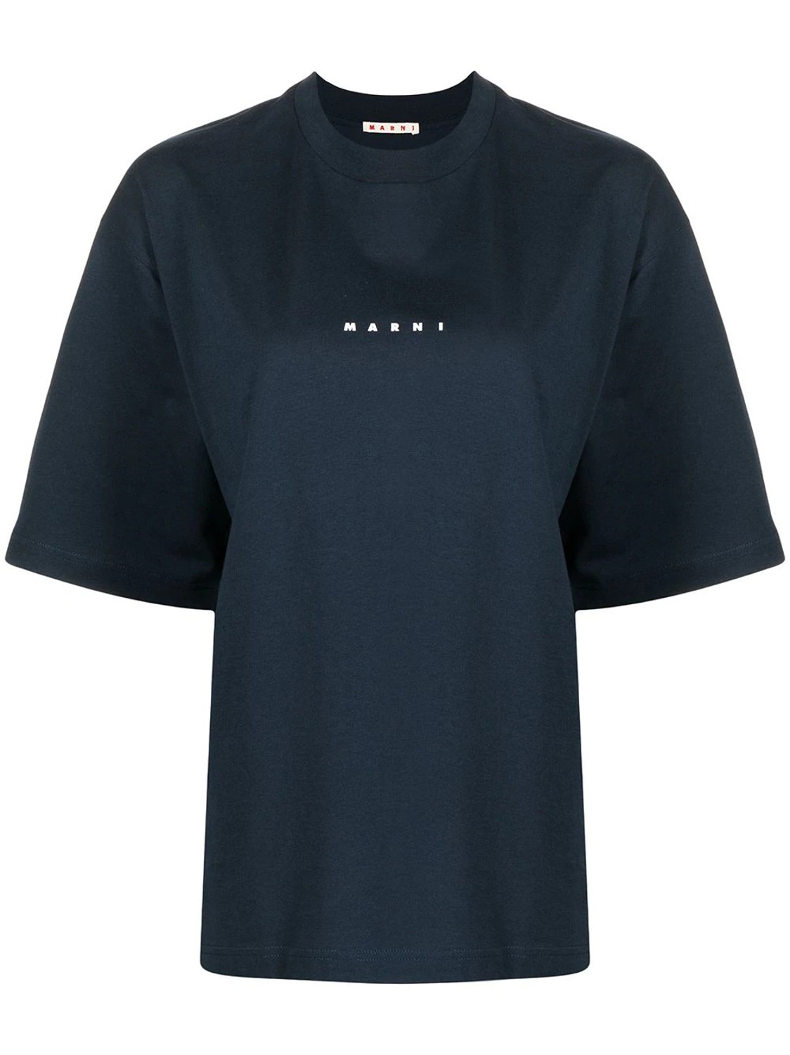 shop Marni  T-shirts: T-shirts Marni, girocollo, manica corta, fit oversize, blu notte, mini logo frontale.

Composizione: 100% cotone. number 2602
