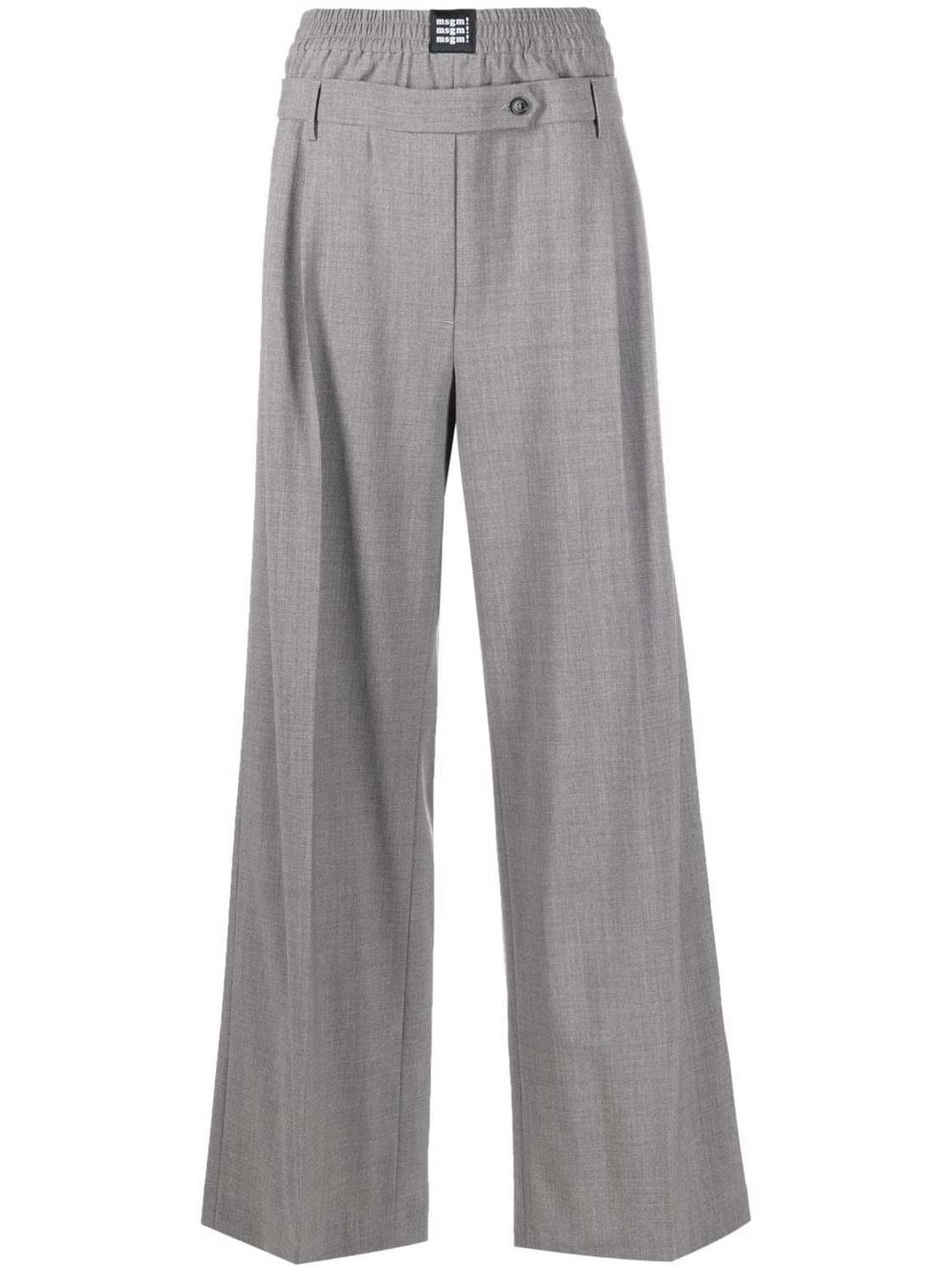 shop MSGM  Pantaloni: Pantaloni MSGM, vita alta, elastico in vita, doppia vita, gamba ampia, tasche laterali, in fresco lana.

Composizione: 100% lana. number 2490