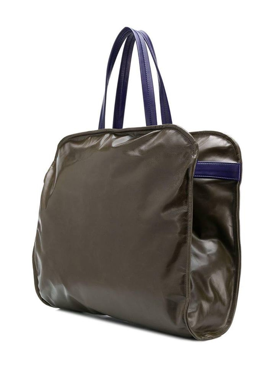 shop Marni  Borse: Borsa Marni, modello shopping bag, in pelle verde e viola, chiusura con zip, borsellino interno con zip.

Composizione: 100% pelle. number 1317