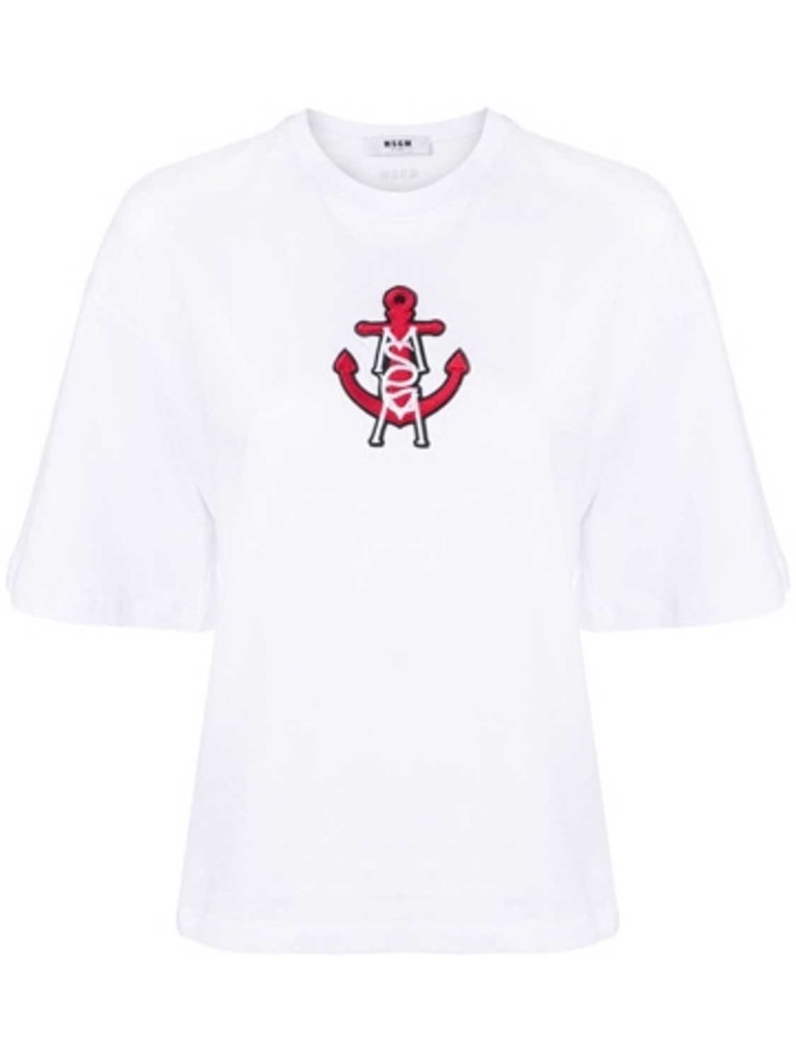 shop MSGM  T-shirts: T-shirt MSGM, girocollo, manica 3/4, logo sul davanti, fit ampio.

Composizione: 100% cotone. number 1436