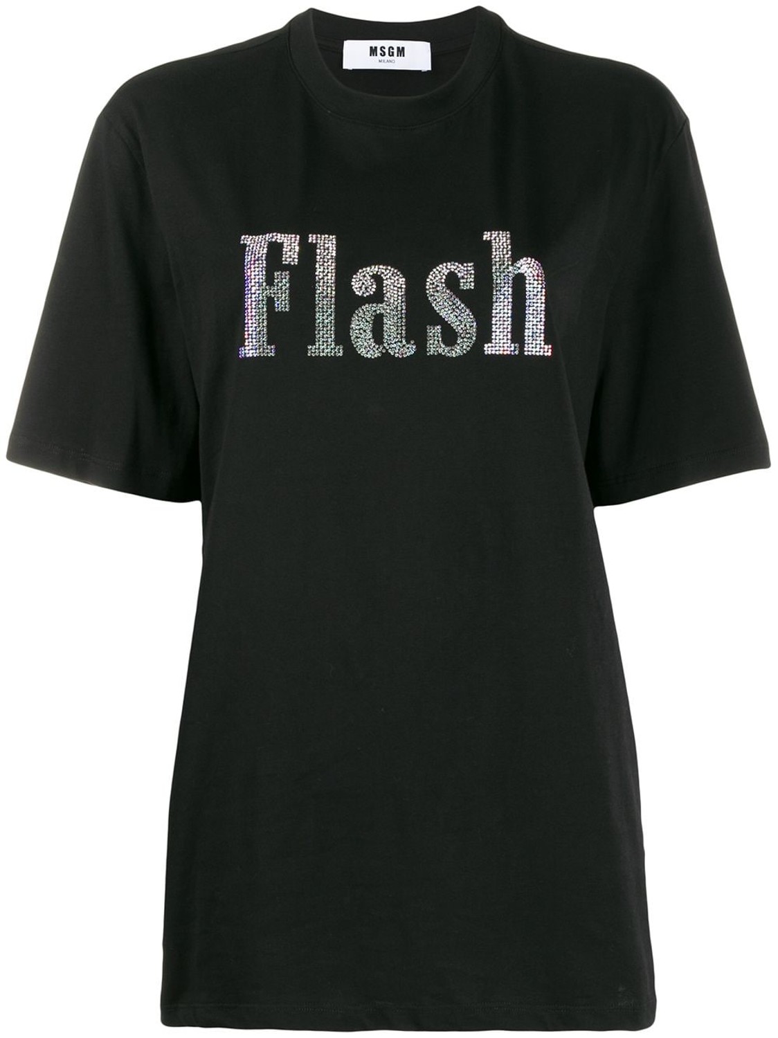 shop MSGM Sales T-shirts: T-shirt MSGM, classico fit, manica corta, girocollo, nera, scritta " Flash" in swarovski.

Composizione: 100% cotone. number 1588