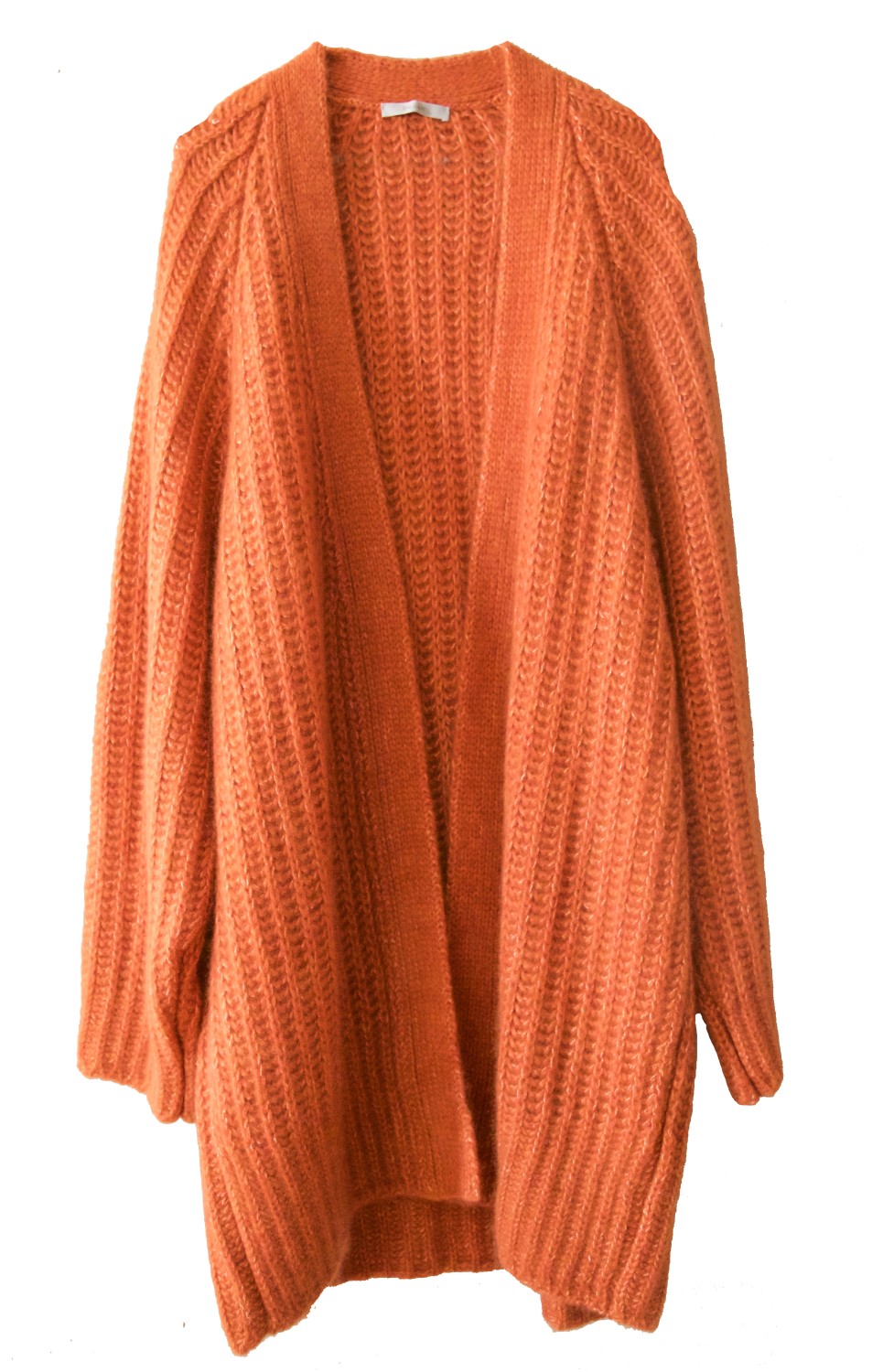shop Dusan  Maglie: Maglie Dusan, cardigan modello oversize, maniche lunghe, senza chiusure, lunghezza al ginocchio, color arancio.

Composizione: 100% lana mohair. number 1869