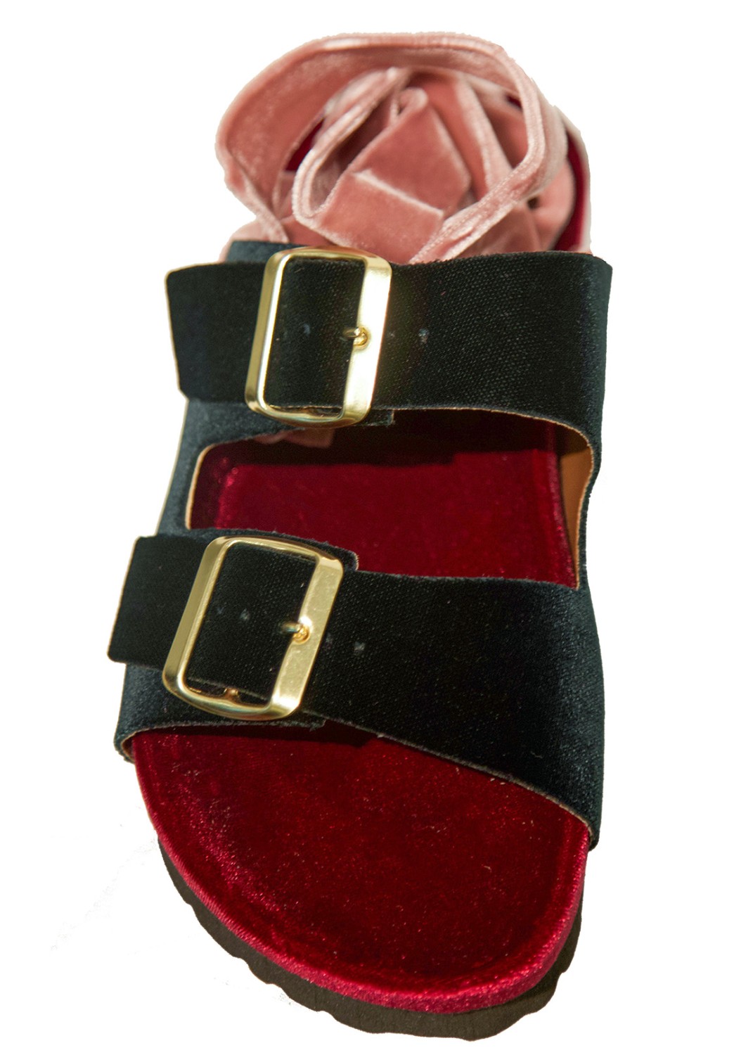 shop Gia Couture Sales Scarpe: Sandali Gia Couture, in velluto, dettaglio laccio rosa antico, fasce in verde e pianta in rosso scuro, suola in gomma.

Composizione: 100% velluto.
Suola: 100% gomma. number 1257