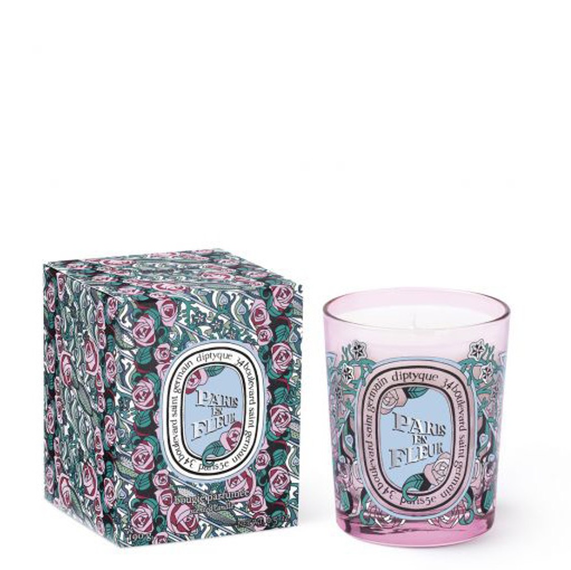 shop Diptyque  Candele: Candele Diptyque, Paris en fleur, nuova candela 2020, in edizione limitata, a base di rosa chypré petali e patchouli. number 1657