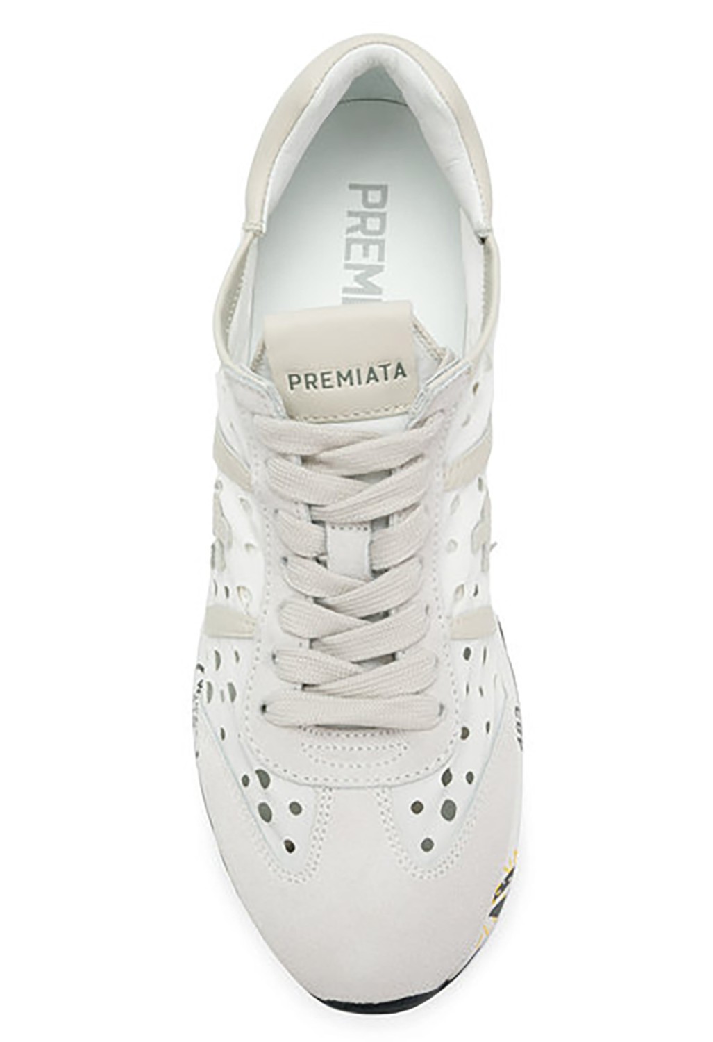 shop Premiata White Saldi Scarpe: Sneakers Premiata White, modello Lucy D, in nylon traforato e dettagli in pelle, color bianco.

Composizione: 80% nylon, 20% pelle.
Suola: 100% gomma. number 1199